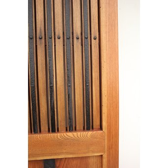 重厚鉄金具 総欅格子蔵戸　W964 