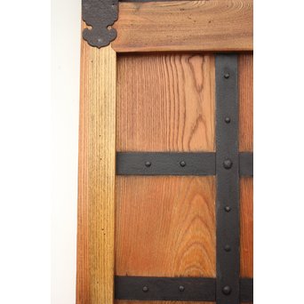 重厚鉄金具 総欅格子蔵戸　W964 