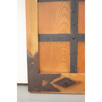 重厚鉄金具 総欅格子蔵戸　W964 