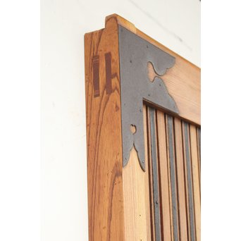 重厚鉄金具 総欅格子蔵戸　W964 