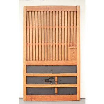 重厚鉄金具 総欅格子蔵戸　W964 