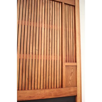 重厚鉄金具 総欅格子蔵戸　W964 