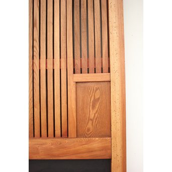 重厚鉄金具 総欅格子蔵戸　W964 