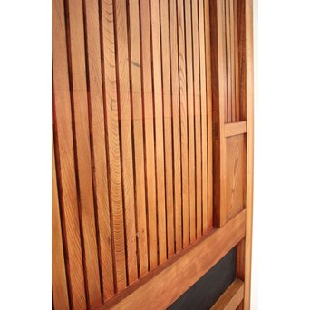 重厚鉄金具 総欅格子蔵戸　W964 