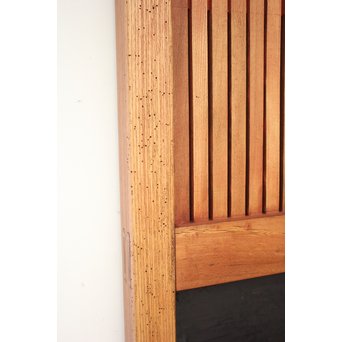 重厚鉄金具 総欅格子蔵戸　W964 