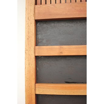 重厚鉄金具 総欅格子蔵戸　W964 