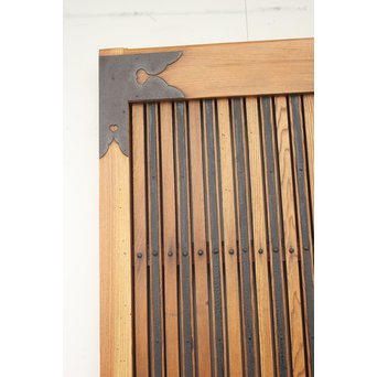 重厚鉄金具 総欅格子蔵戸　W964 
