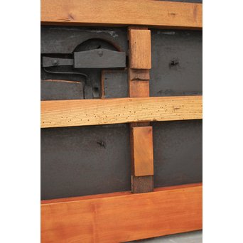 重厚鉄金具 総欅格子蔵戸　W964 