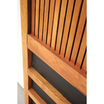 重厚鉄金具 総欅格子蔵戸　W964 