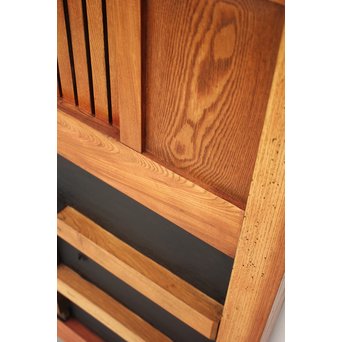 重厚鉄金具 総欅格子蔵戸　W964 