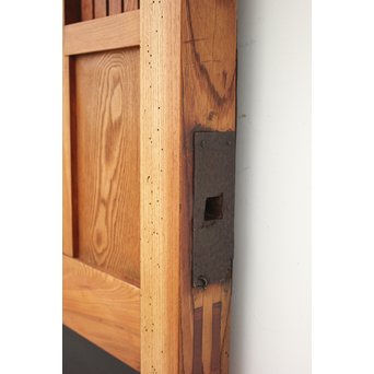 重厚鉄金具 総欅格子蔵戸　W964 