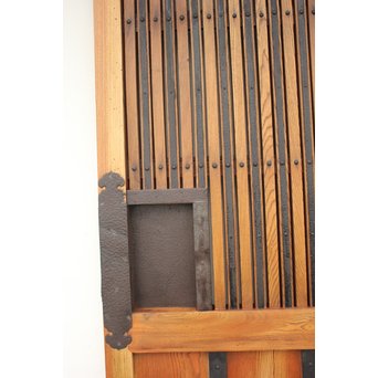 重厚鉄金具 総欅格子蔵戸　W964 