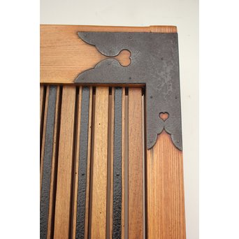 重厚鉄金具 総欅格子蔵戸　W964 