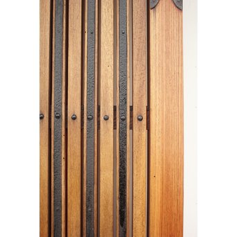 重厚鉄金具 総欅格子蔵戸　W964 