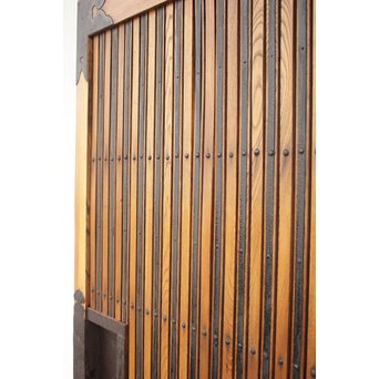 重厚鉄金具 総欅格子蔵戸　W964 