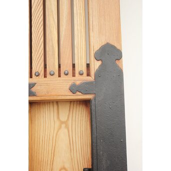 白木総欅格子蔵戸　W965Y 