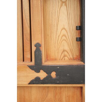 白木総欅格子蔵戸　W965Y 