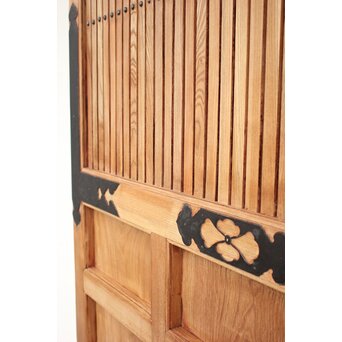 白木総欅格子蔵戸　W965Y 