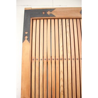 白木総欅格子蔵戸　W965Y 