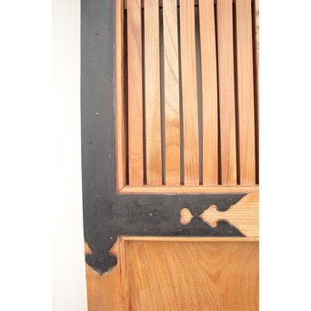 白木総欅格子蔵戸　W965Y 