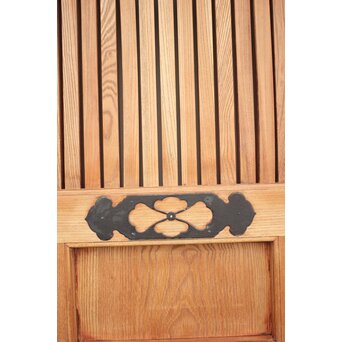 白木総欅格子蔵戸　W965Y 