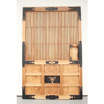 白木総欅格子蔵戸　W965Y