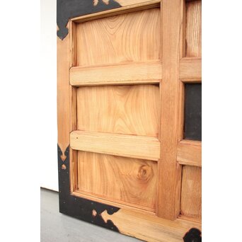 白木総欅格子蔵戸　W965Y 