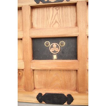 白木総欅格子蔵戸　W965Y 