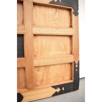 白木総欅格子蔵戸　W965Y 