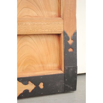 白木総欅格子蔵戸　W965Y 