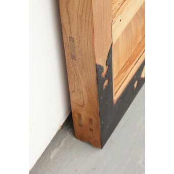 白木総欅格子蔵戸　W965Y 