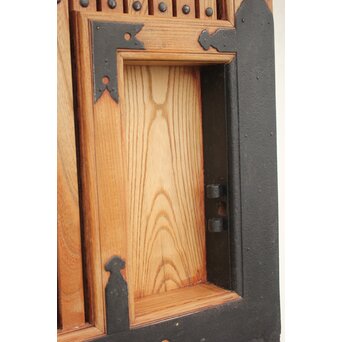 白木総欅格子蔵戸　W965Y 