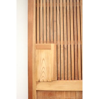 白木総欅格子蔵戸　W965Y 