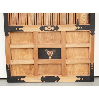 白木総欅格子蔵戸　W965Y 