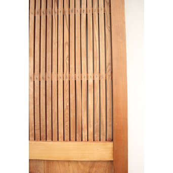 白木総欅格子蔵戸　W965Y 