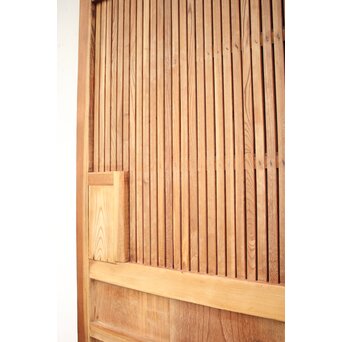 白木総欅格子蔵戸　W965Y 