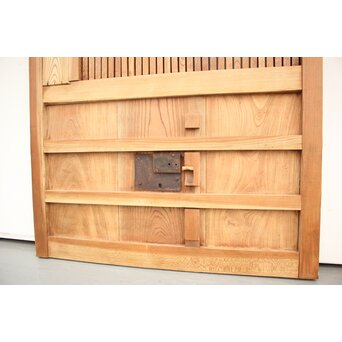 白木総欅格子蔵戸　W965Y 