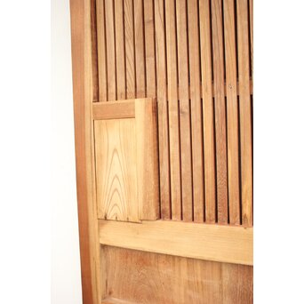 白木総欅格子蔵戸　W965Y 