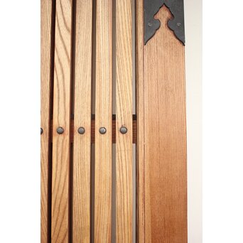 白木総欅格子蔵戸　W965Y 