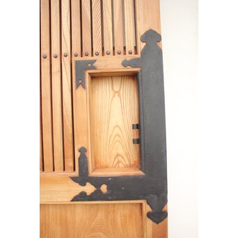 白木総欅格子蔵戸　W965Y 