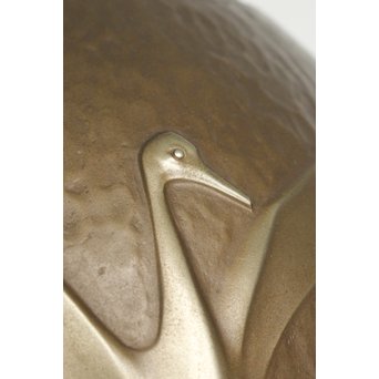 根箭忠緑 鶴文花瓶　M126 