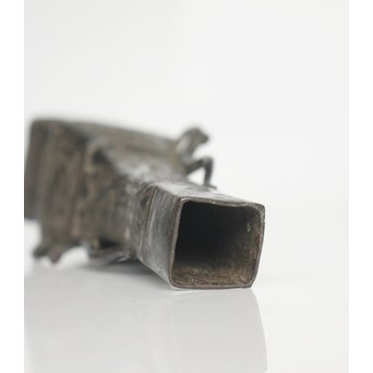 古銅饕餮文 双耳花器/香箸立　M127 