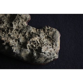 茶人一雨極箱 銘「峻」佐治川石 水石 盆石 鑑賞石 自然石　U084 