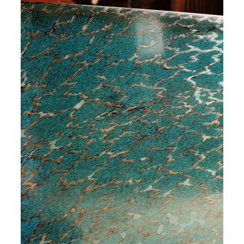 角野岩次 輪島塗沈金涛隅小屏風　Q060 