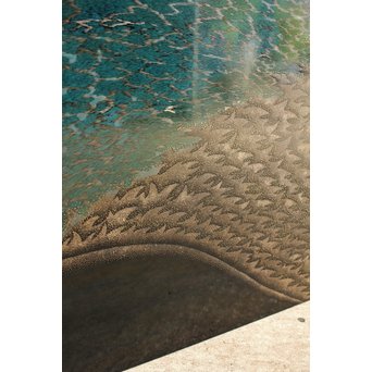 角野岩次 輪島塗沈金涛隅小屏風　Q060 