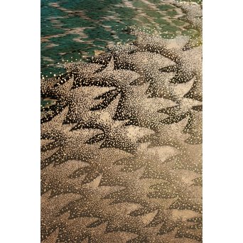 角野岩次 輪島塗沈金涛隅小屏風　Q060 