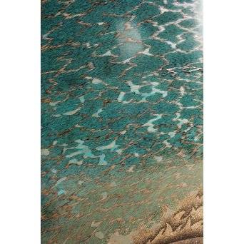 角野岩次 輪島塗沈金涛隅小屏風　Q060 