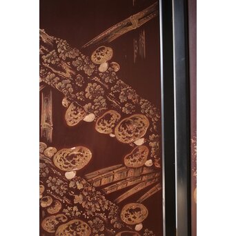小野為郎 彫漆屏風　Q061 