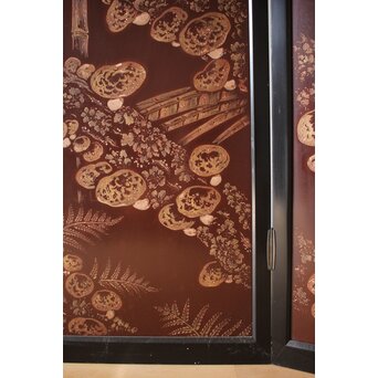 小野為郎 彫漆屏風　Q061 