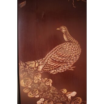 小野為郎 彫漆屏風　Q061 